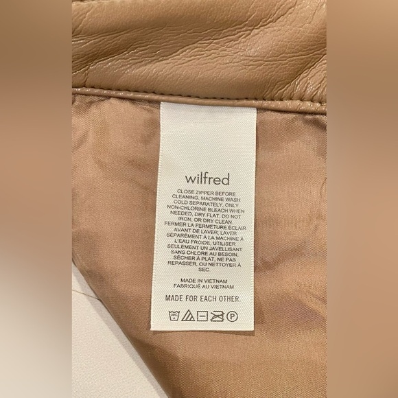 ARITZIA WILFRED Melina Low Rise Vegan Leather Pants in Constant Camel - Picture 12 of 15